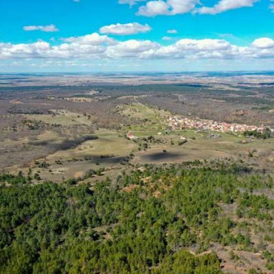 Vista aérea de Aldeanueva de la Serrezuela